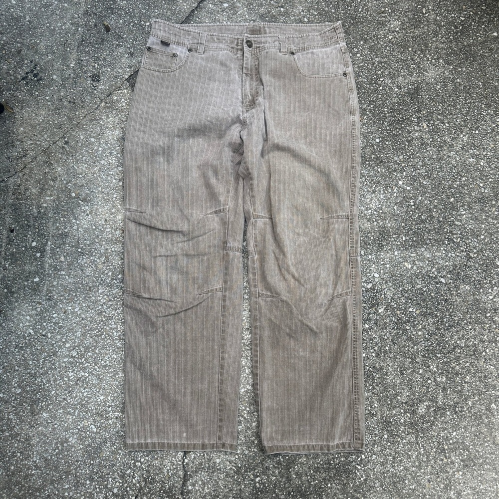 Kuhl Rydr Mens 36x30 Khaki Tan Corduroy Hiking Utility Pants Articulated